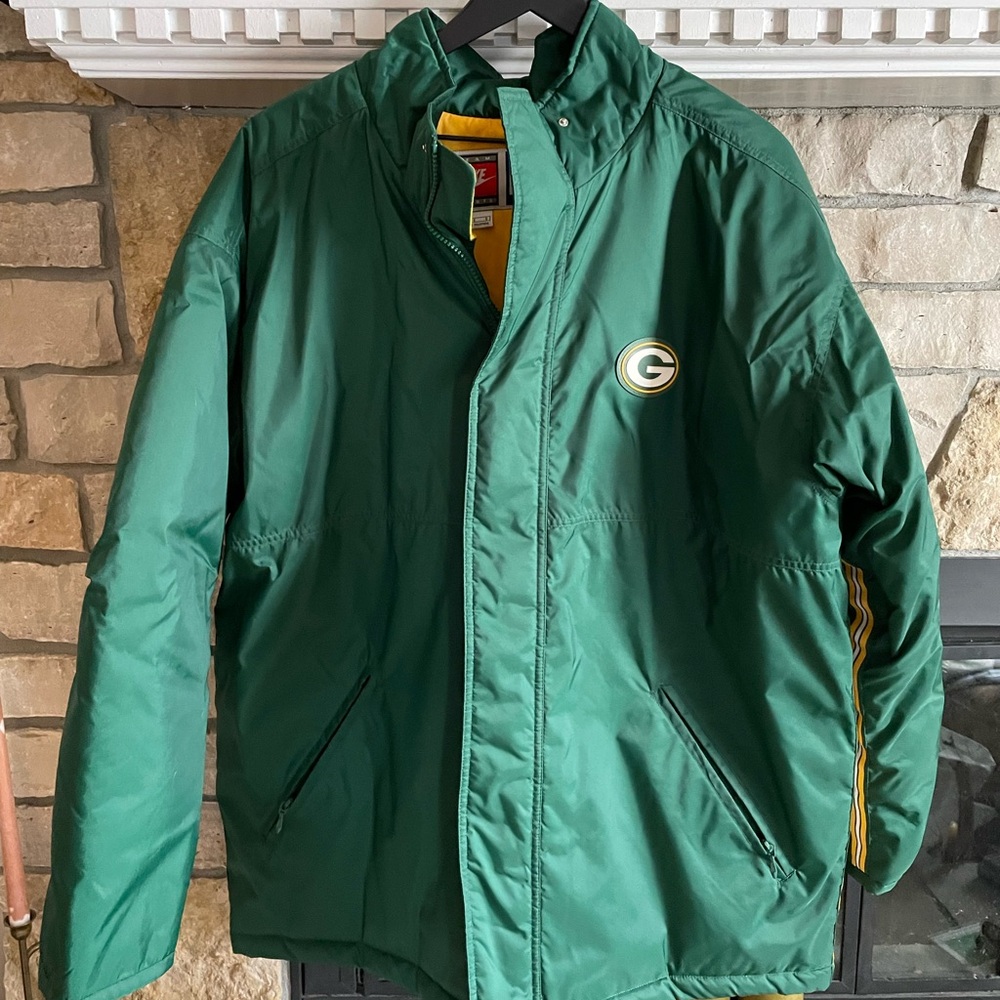 Vintage Nike Pro Line Greenbay Packers Winter Coat WARM